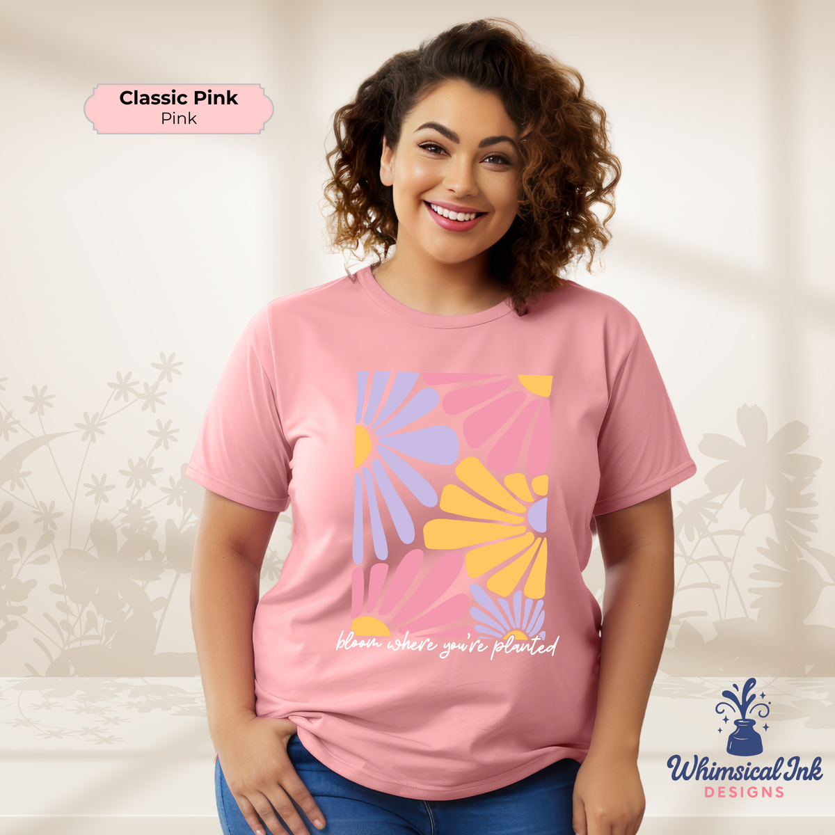 Bloom Where You're Planted -Boho Flowers Tee
