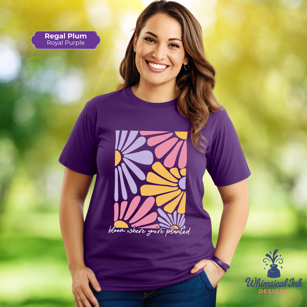 Bloom Where You're Planted -Boho Flowers Tee
