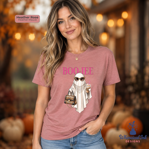 BOO-JEE Halloween Ghost Graphic Tee | Cute Boujee Ghost Shirt