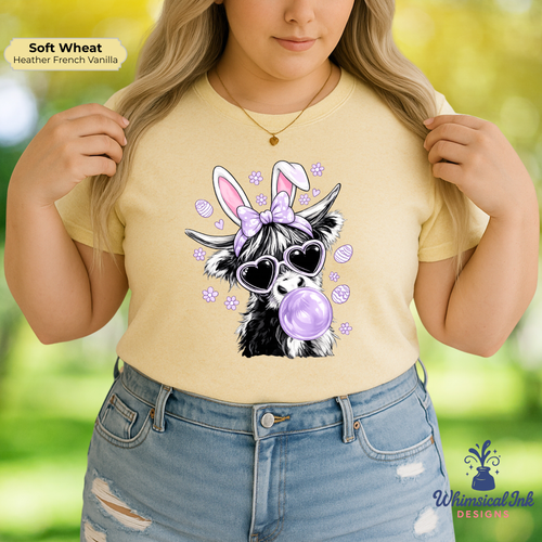 Bunny Ears Highland Cow Tee