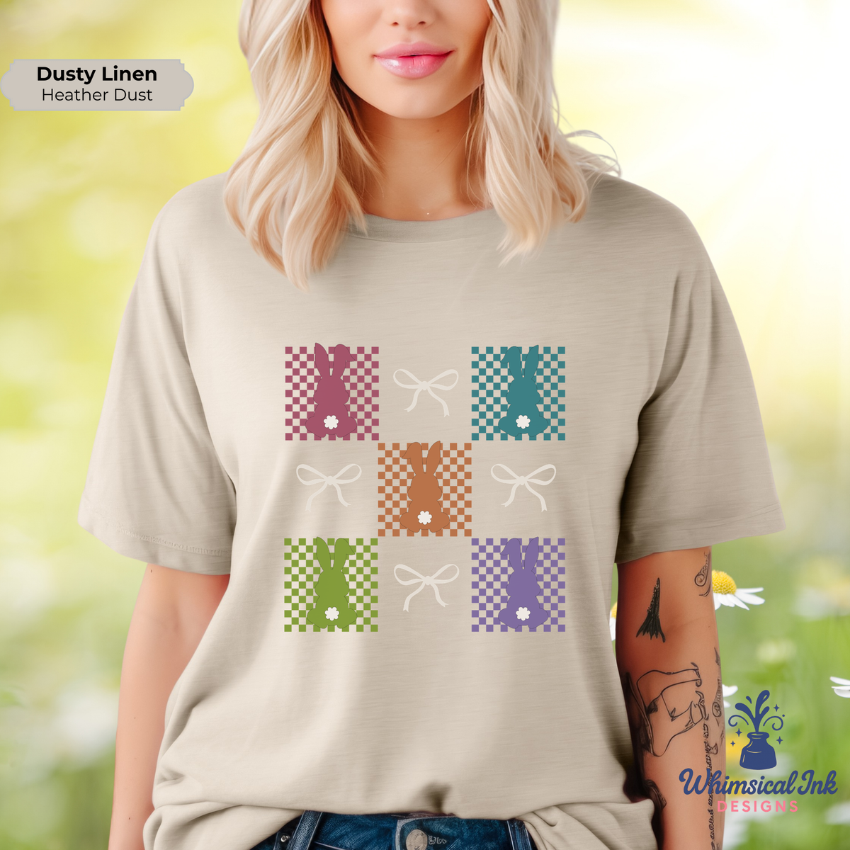 Checkerboard Bunnies Tee