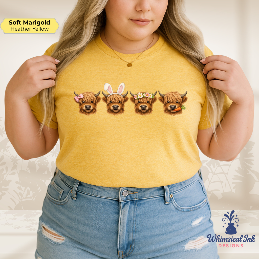 Easter Highland Cows Tee