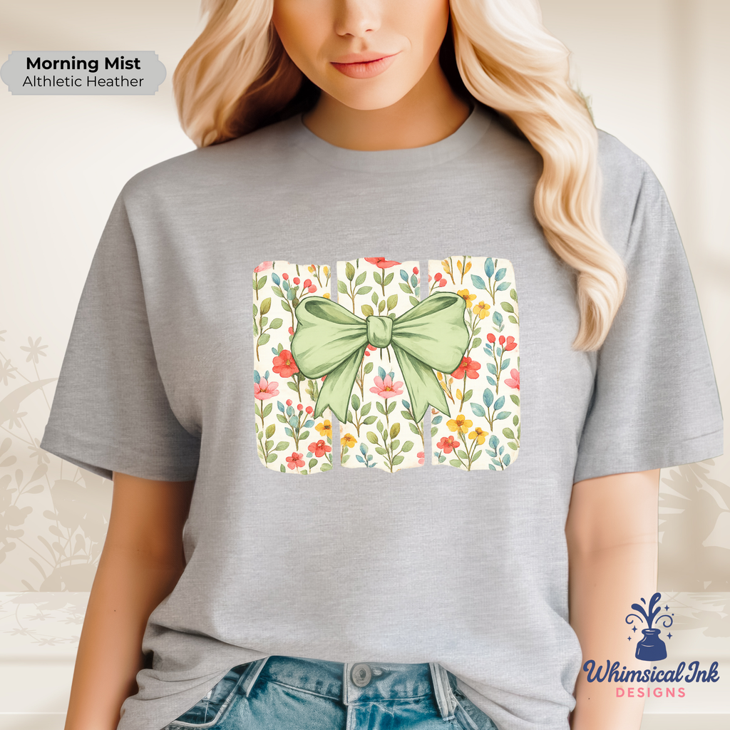Spring Floral Bow Tee