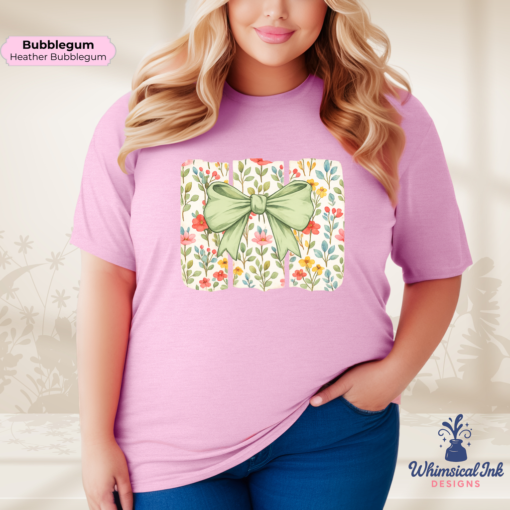 Spring Floral Bow Tee