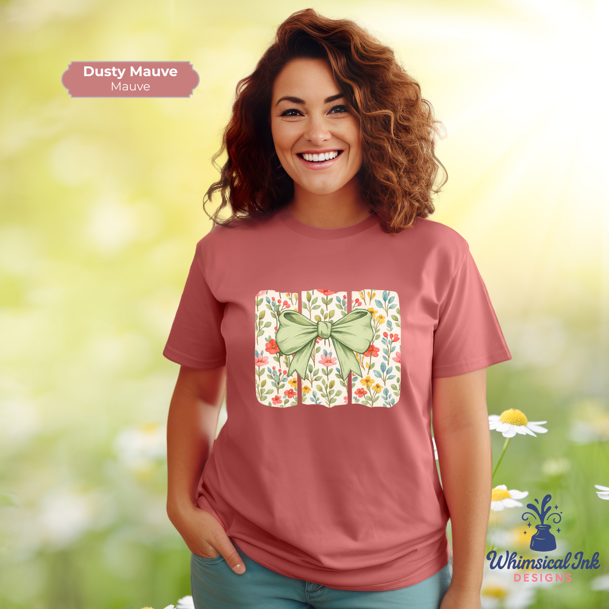 Spring Floral Bow Tee