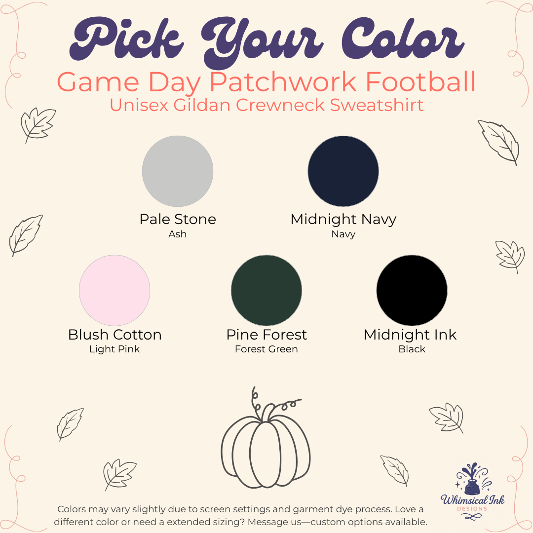 Game Day Patchwork Football Crewneck Sweatshirt | Cute Game Day Sweatshirt