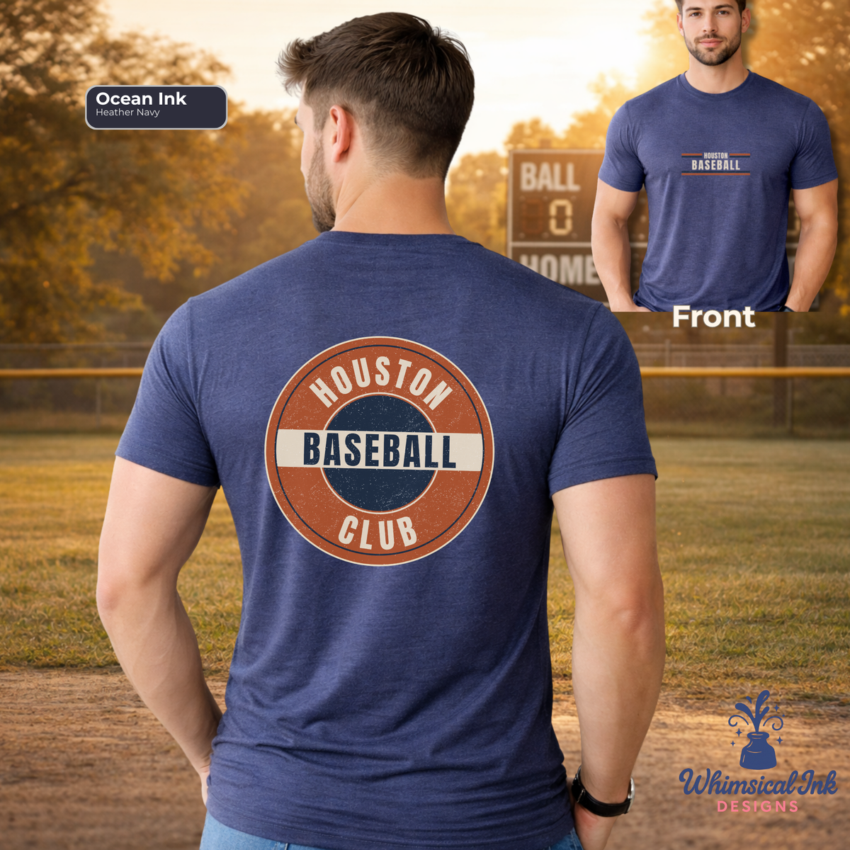 Houston Baseball Tee - Game Day Shirt