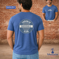 Blue t-shirt with 'Toronto Baseball Club' design on a brick wall background