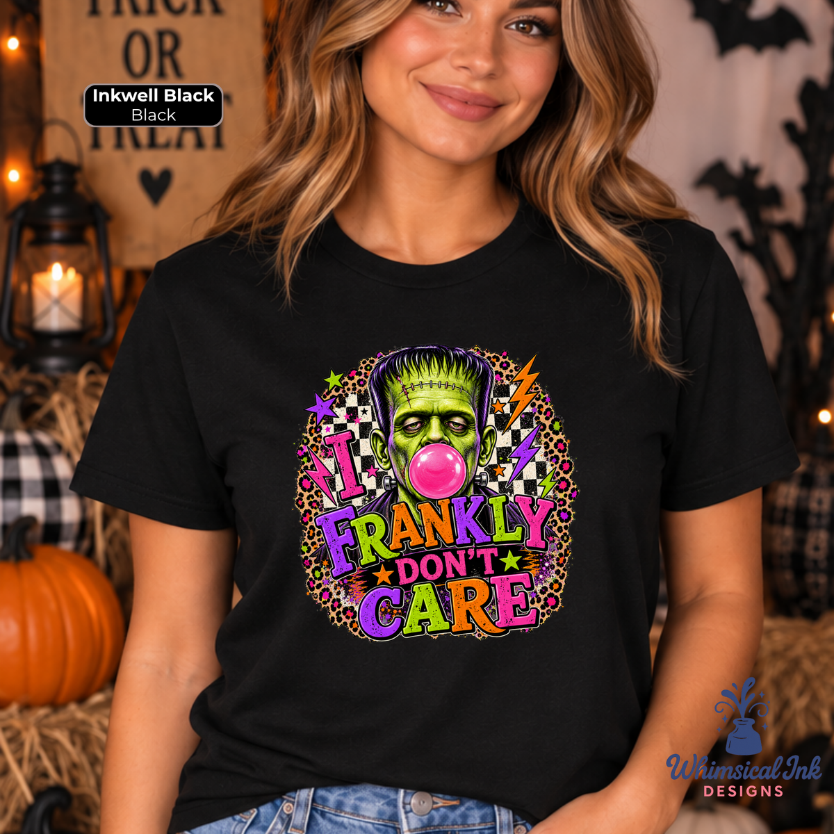 I Frankly Don’t Care Frankenstein Halloween Shirt