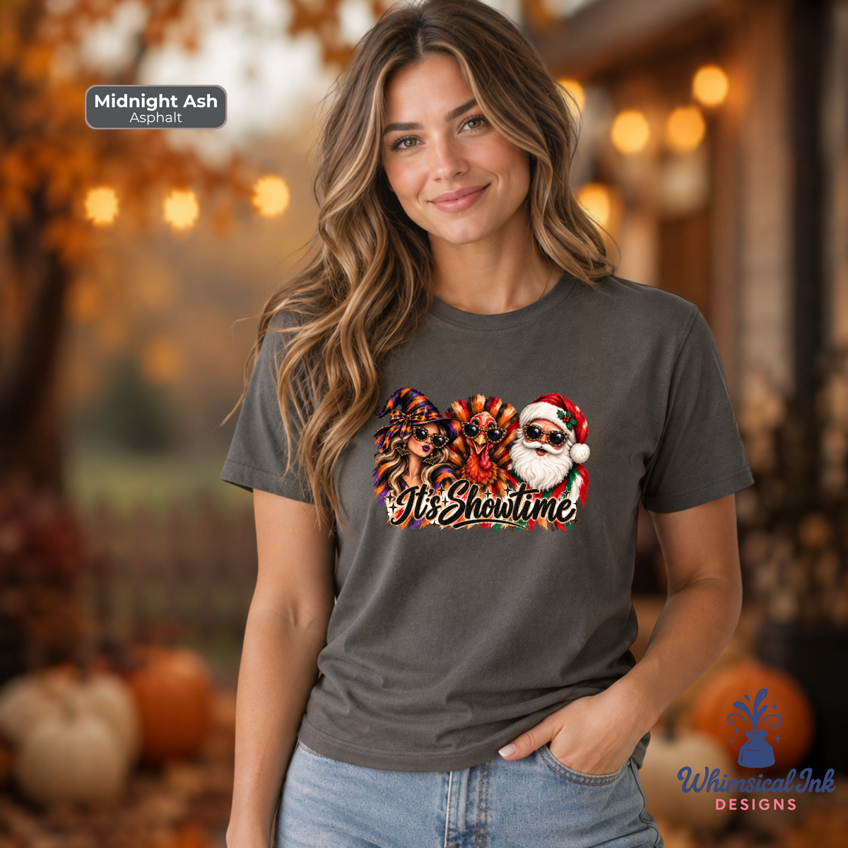 It’s Showtime Halloween Thanksgiving Christmas Shirt | Funny Holiday Graphic Tee