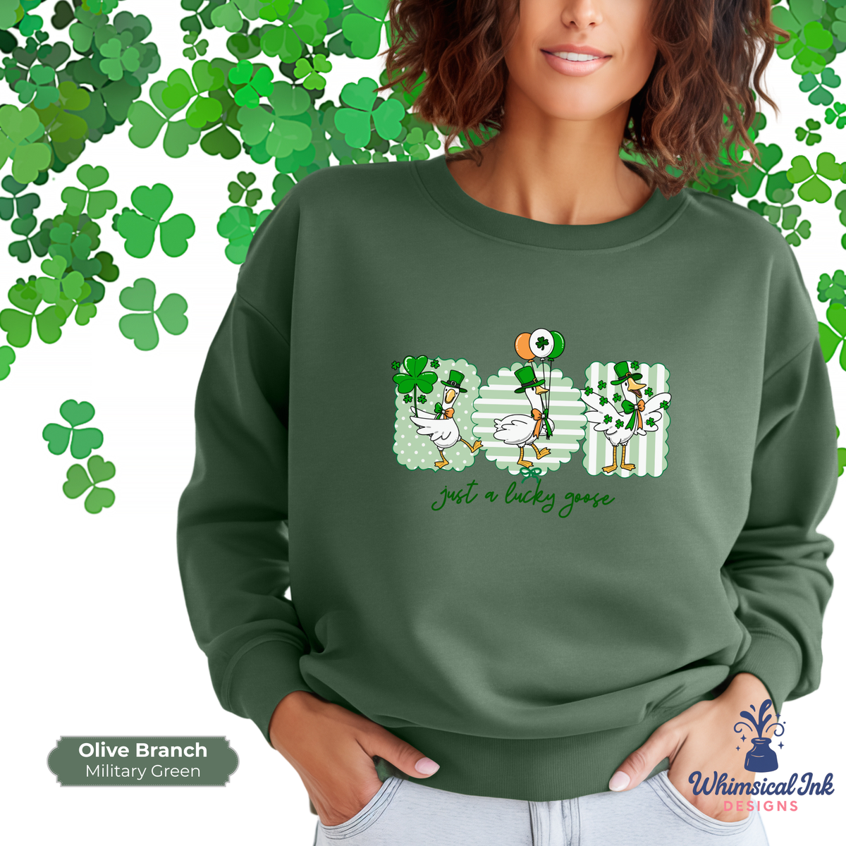 Just a Lucky Goose Crewneck Sweatshirt