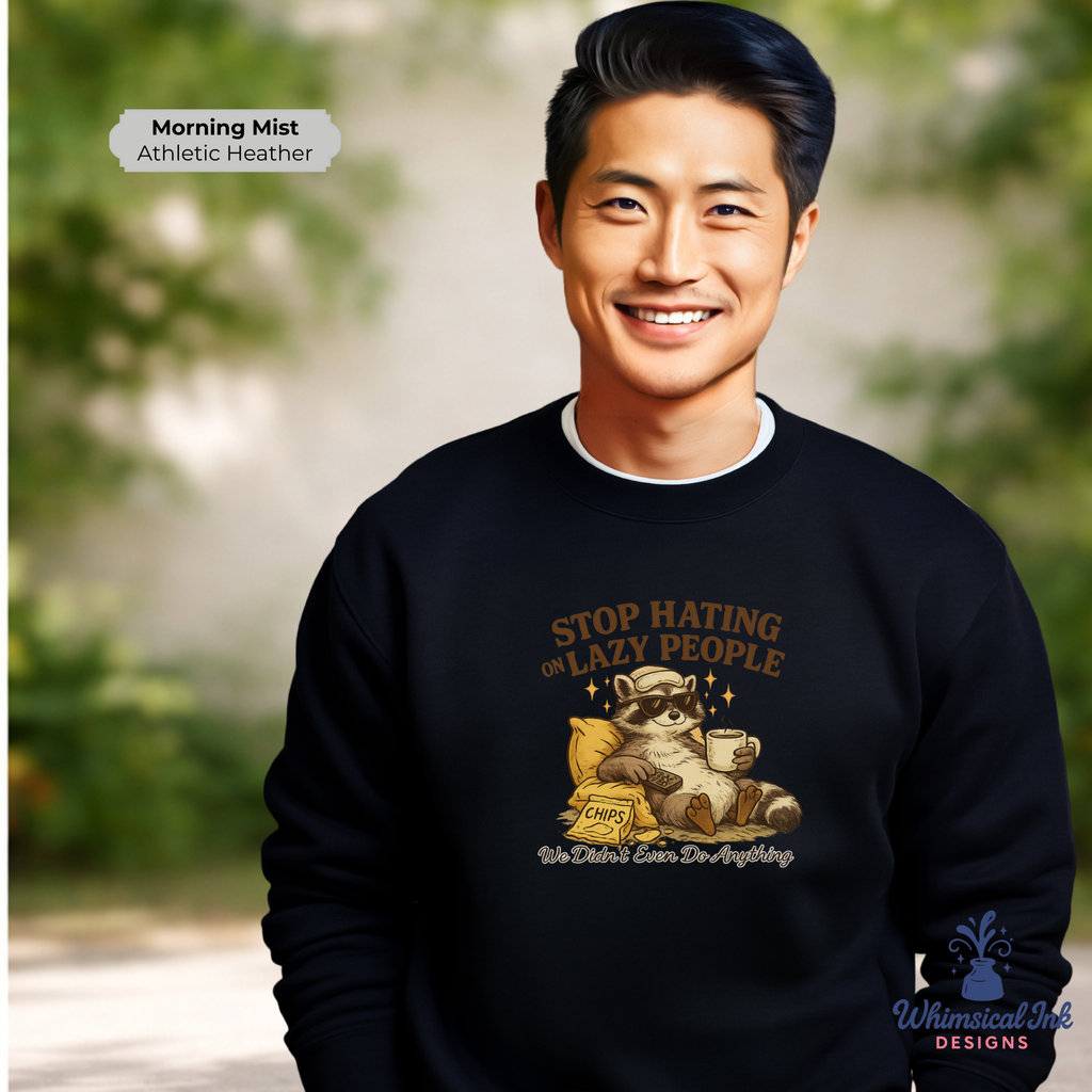 Lazy Raccoon Crewneck Sweatshirt