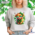 Lucky Little Highland Cow Crewneck Sweatshirts