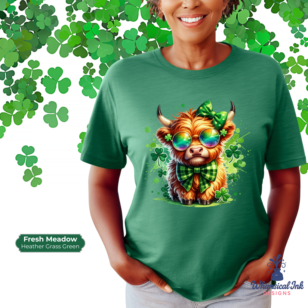 Lucky Little Highland Cow Tee