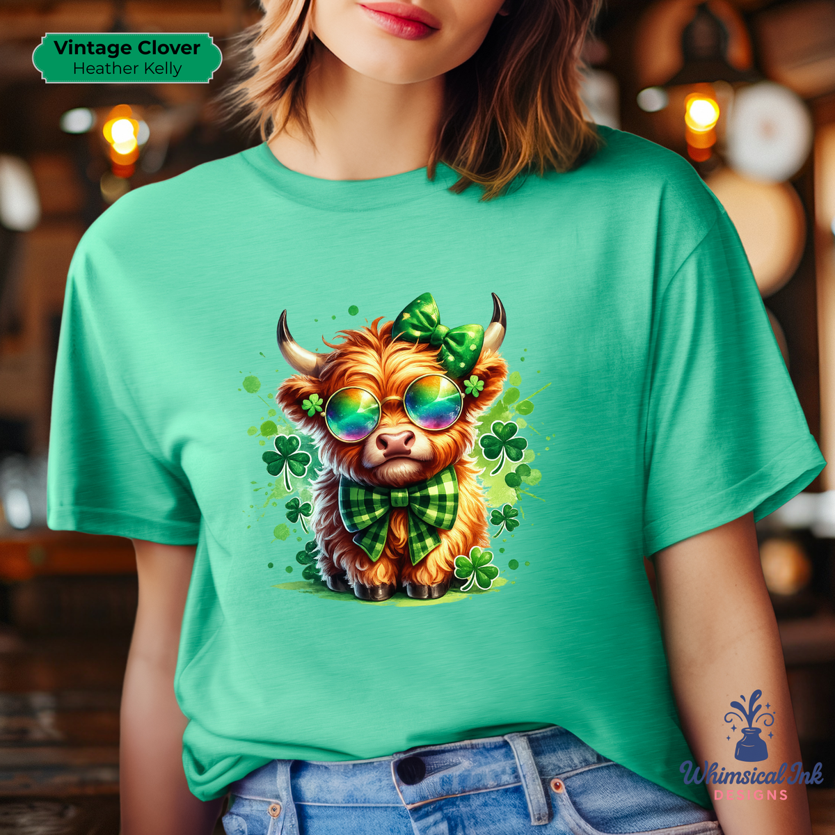 Lucky Little Highland Cow Tee