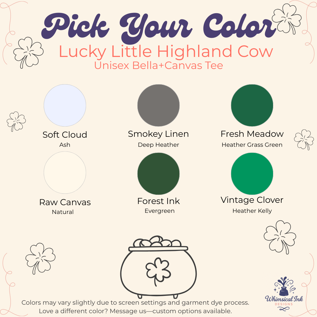 Lucky Little Highland Cow Tee