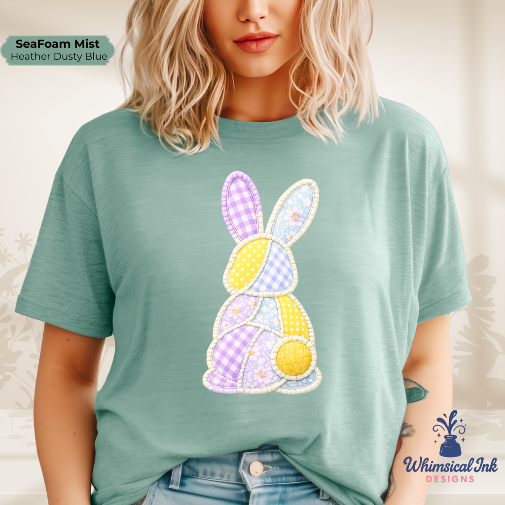Pastel Patchwork Bunny Tee