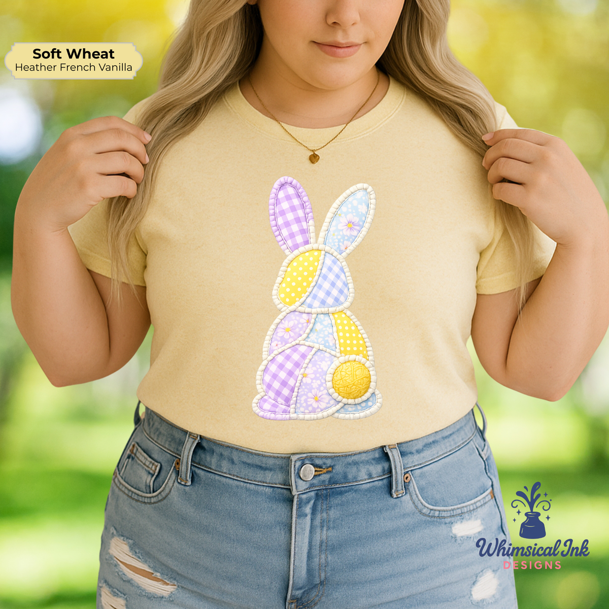 Pastel Patchwork Bunny Tee
