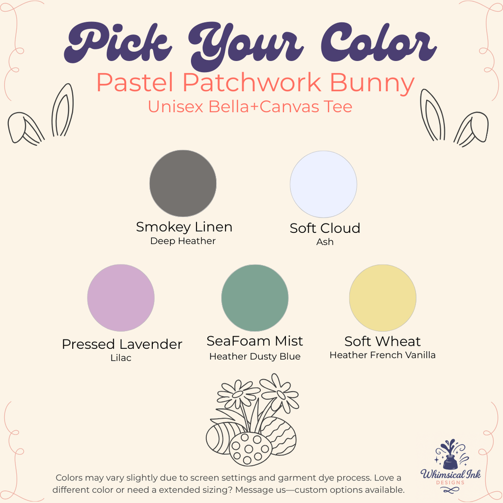 Pastel Patchwork Bunny Tee