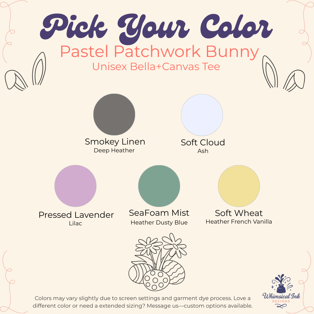 Pastel Patchwork Bunny Tee