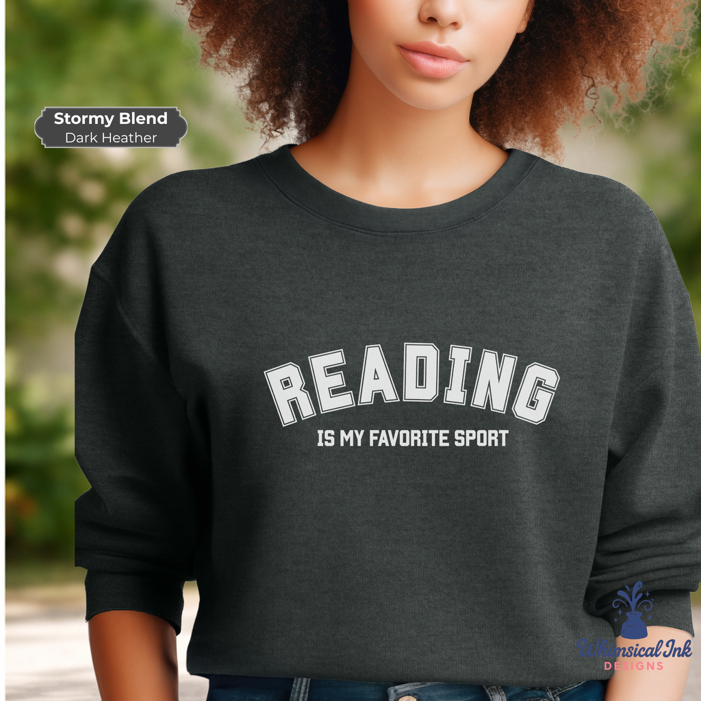 Reading Is My Favorite Sport Crewneck Sweatshirt