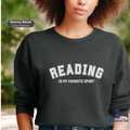 Reading Is My Favorite Sport Crewneck Sweatshirt