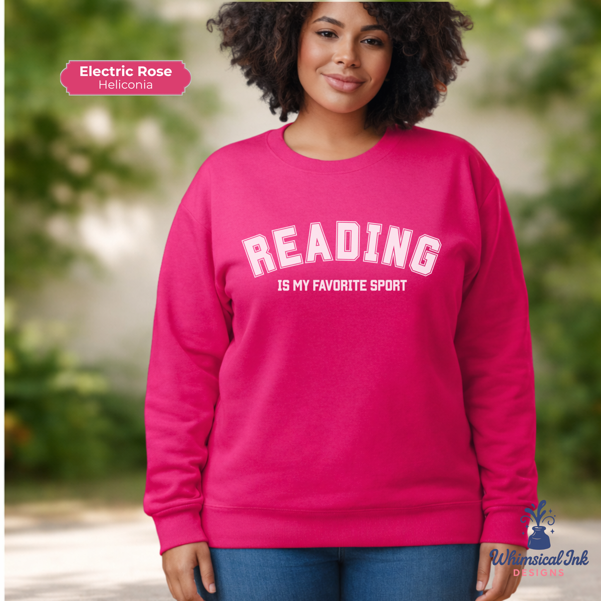 Reading Is My Favorite Sport Crewneck Sweatshirt