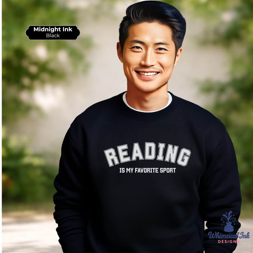 Reading Is My Favorite Sport Crewneck Sweatshirt
