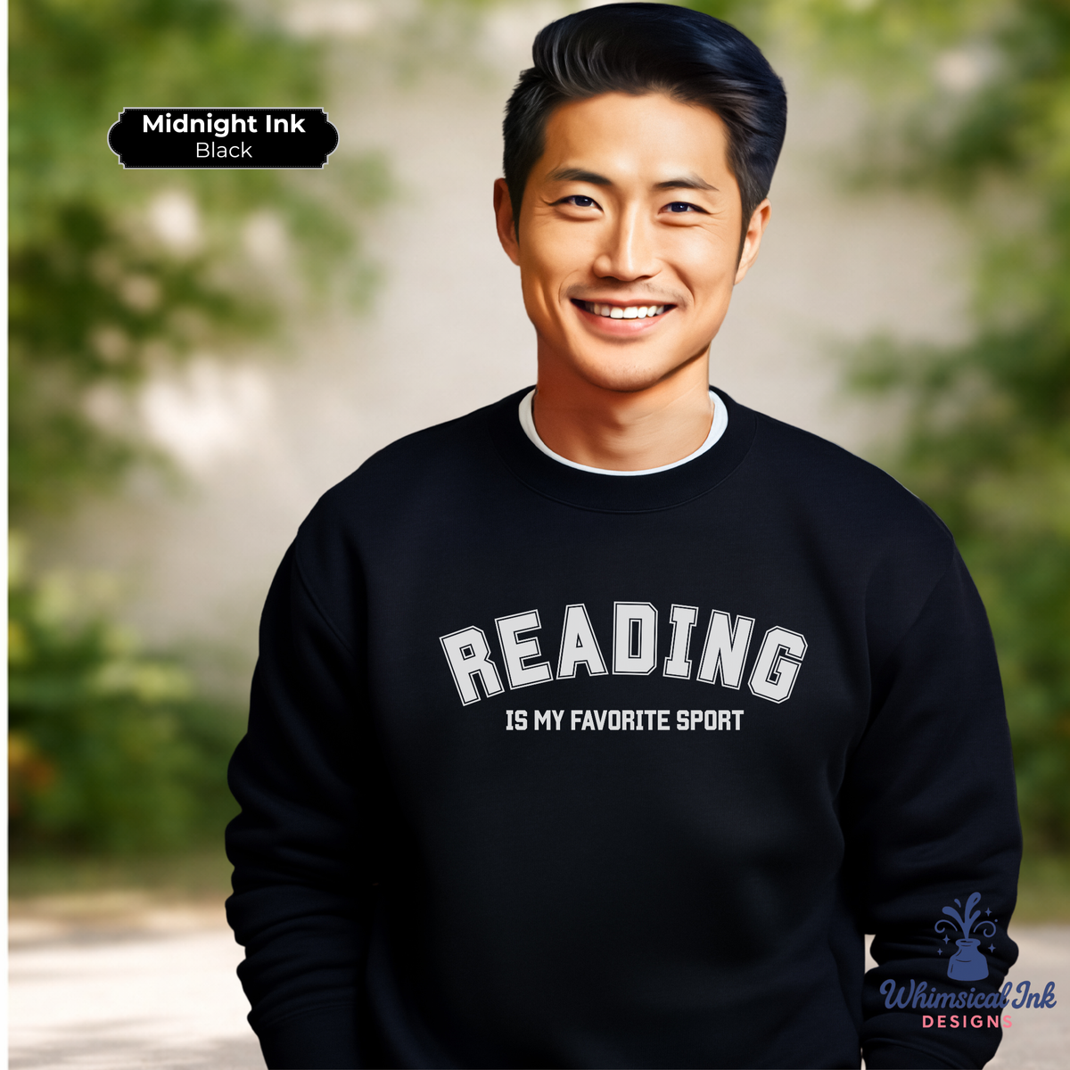 Reading Is My Favorite Sport Crewneck Sweatshirt