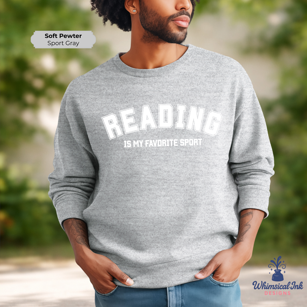Reading Is My Favorite Sport Crewneck Sweatshirt