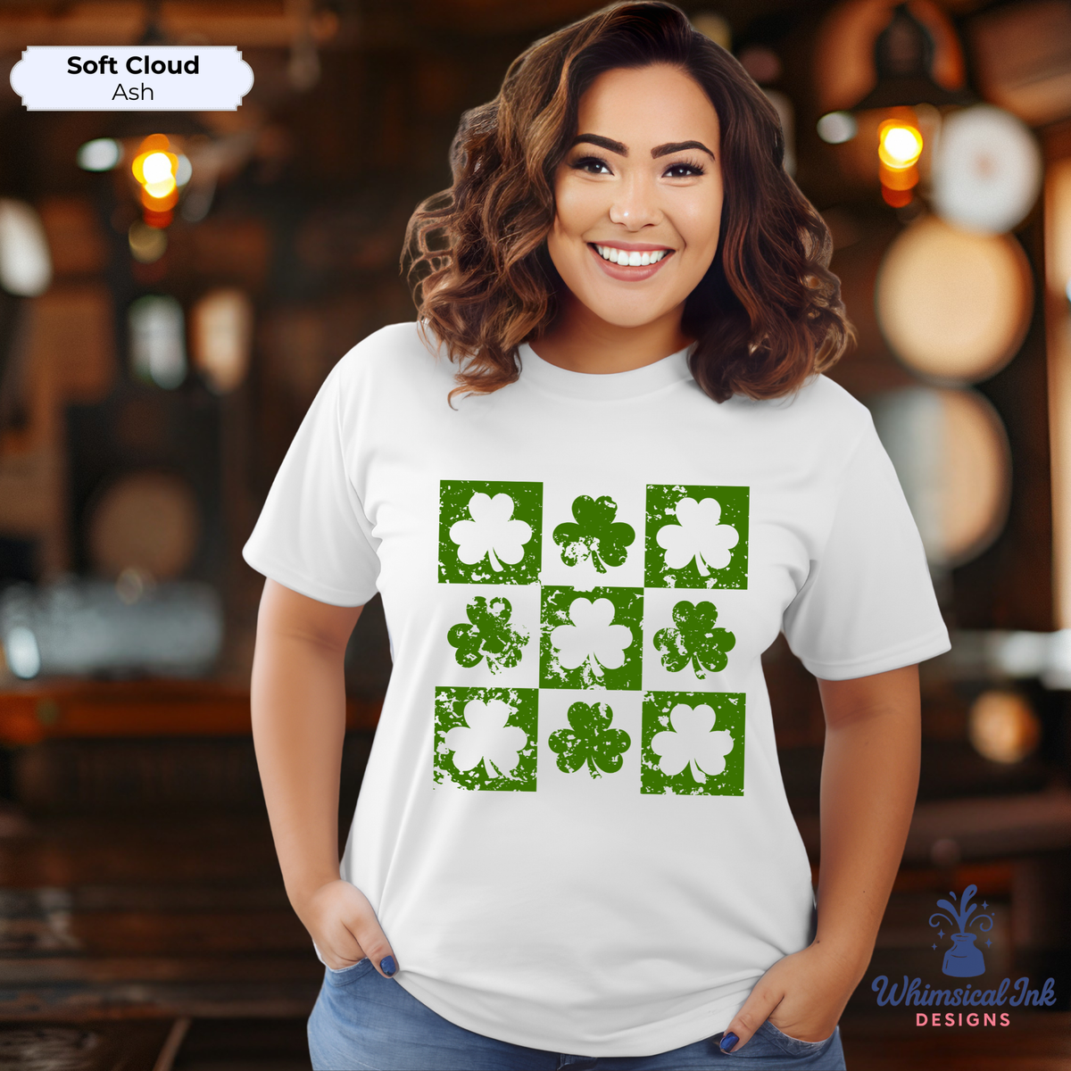Shamrock Checkerboard Tee