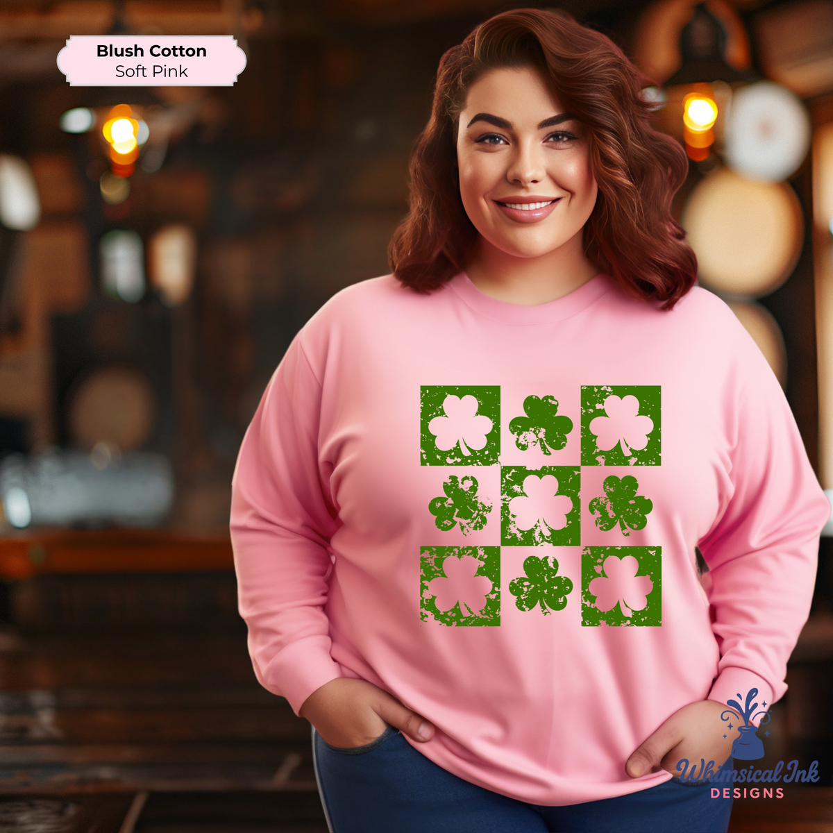 Shamrock Checkerboard Crewneck Sweatshirt