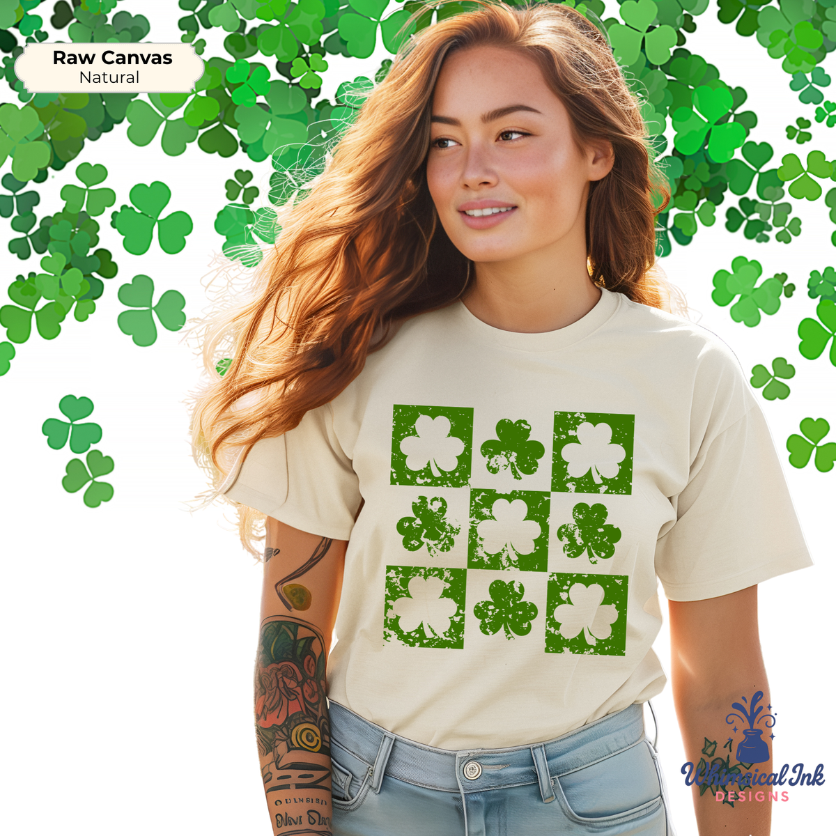 Shamrock Checkerboard Tee