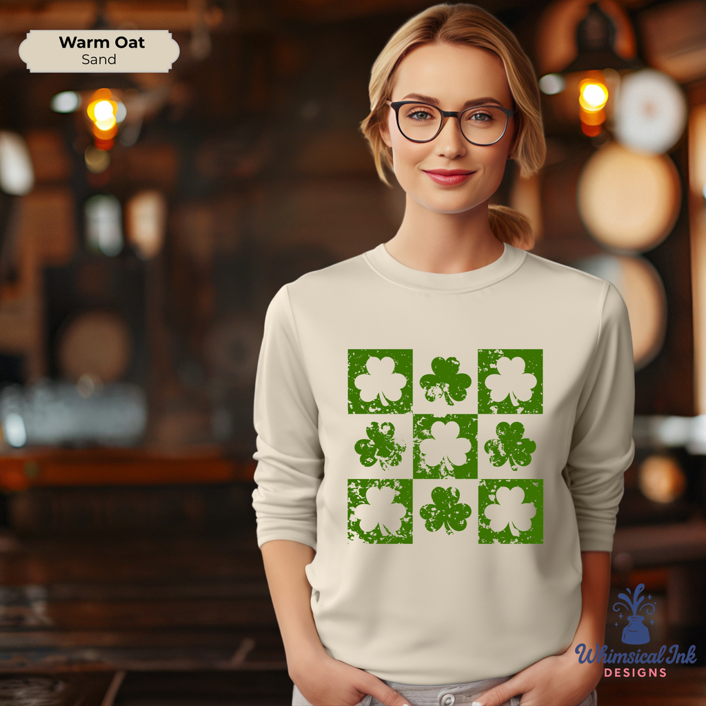 Shamrock Checkerboard Crewneck Sweatshirt