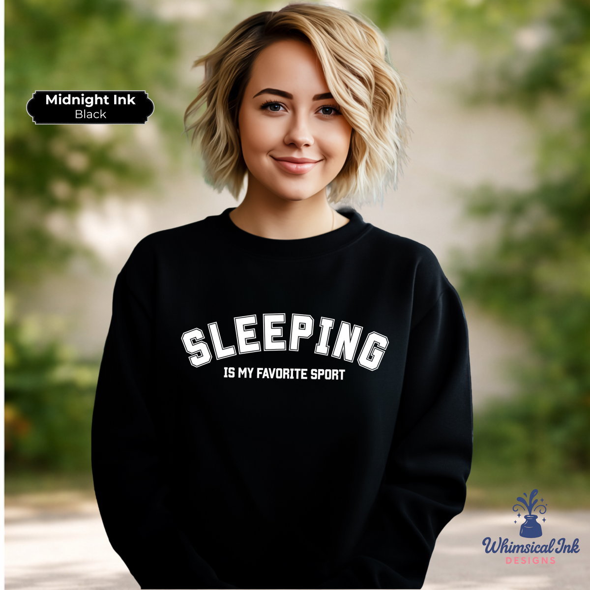 Sleeping Is My Favorite Sport Crewneck Sweatshirt