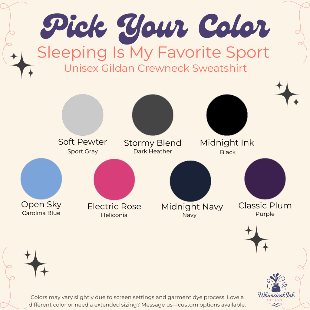 Sleeping Is My Favorite Sport Crewneck Sweatshirt
