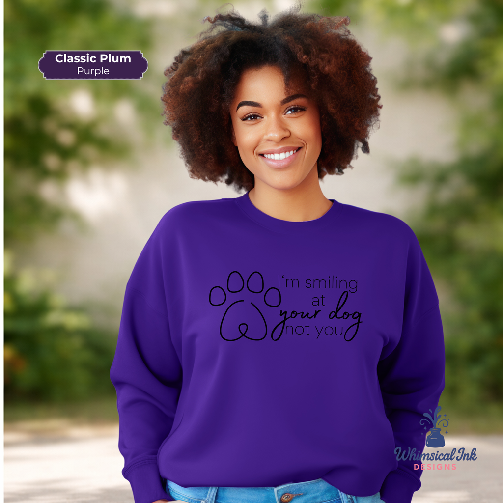 Smiling At Your Dog Crewneck Sweatshirt