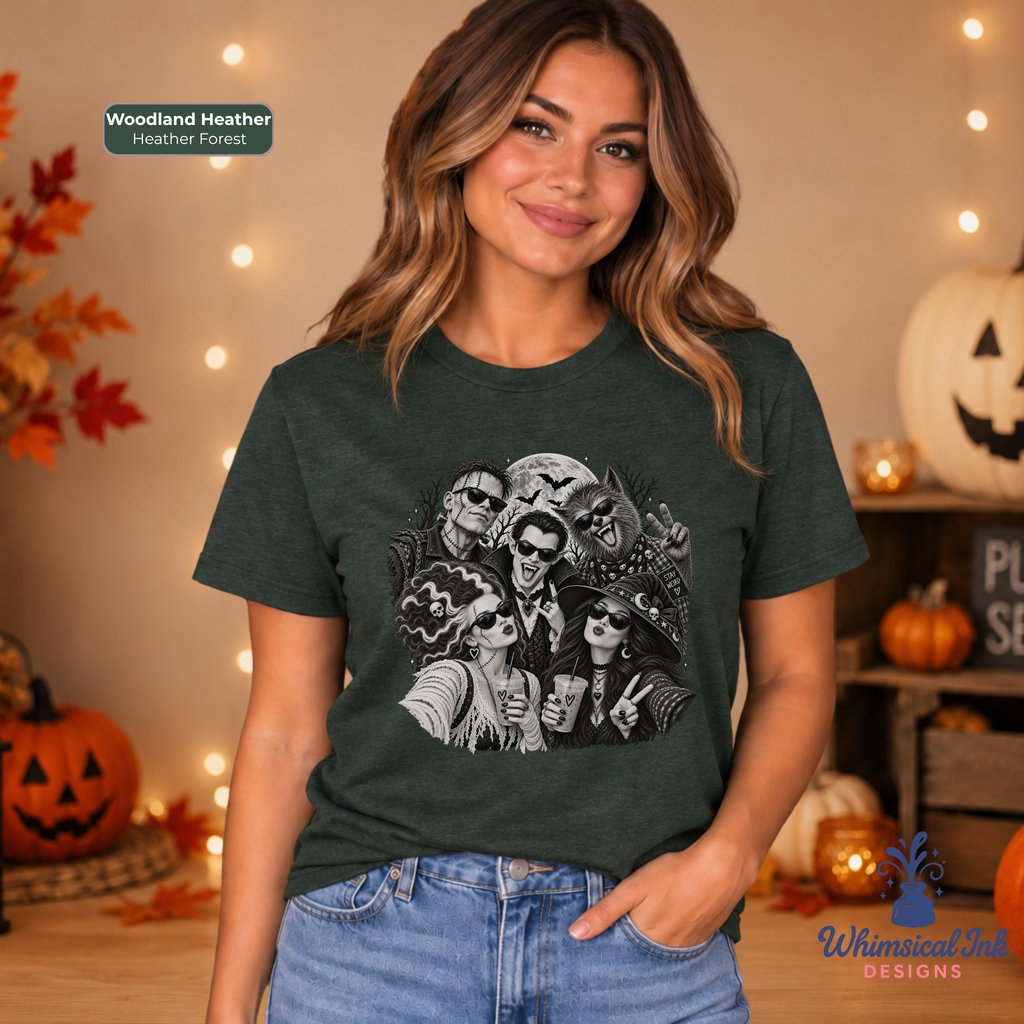 Spooky Squad Selfie | Halloween Graphic Tee