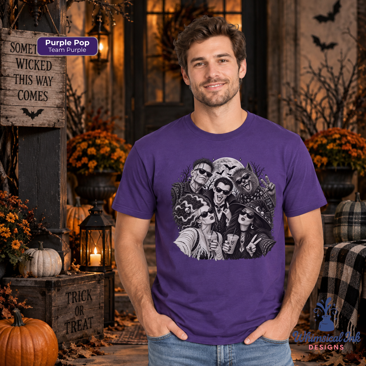 Spooky Squad Selfie | Halloween Graphic Tee