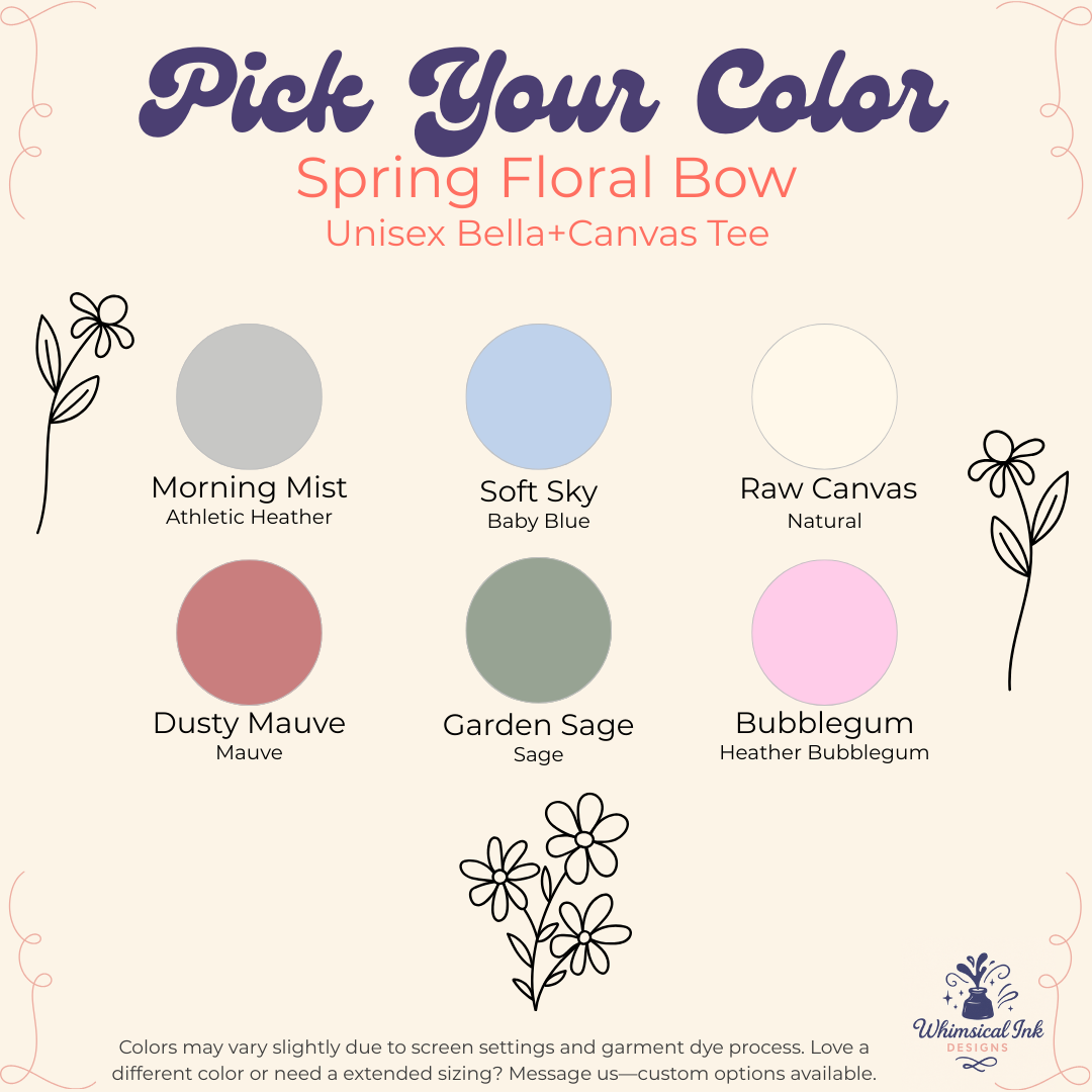 Spring Floral Bow Tee
