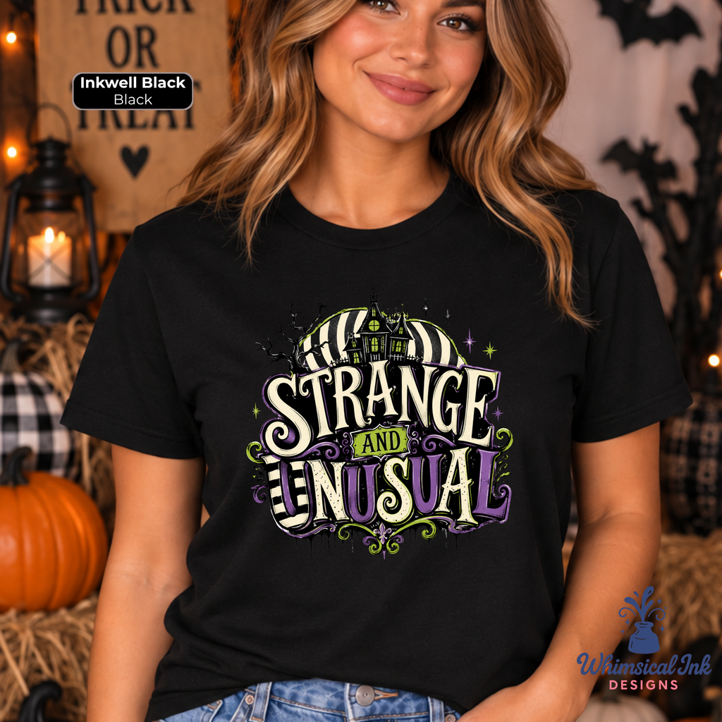 Strange & Unusual Halloween Shirt | Spooky Graphic Tee | Millennial Gen X Halloween Shirt