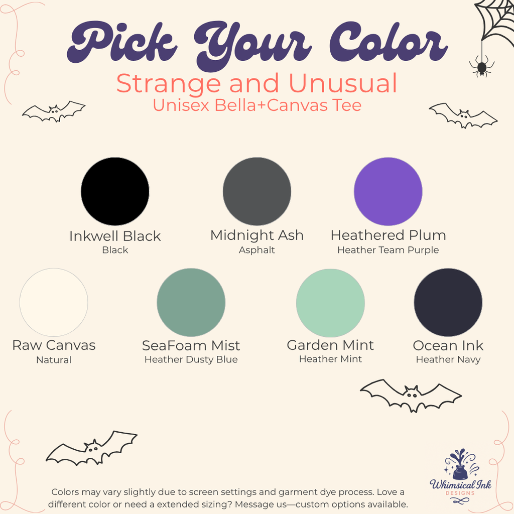 Strange & Unusual Halloween Shirt | Spooky Graphic Tee | Millennial Gen X Halloween Shirt