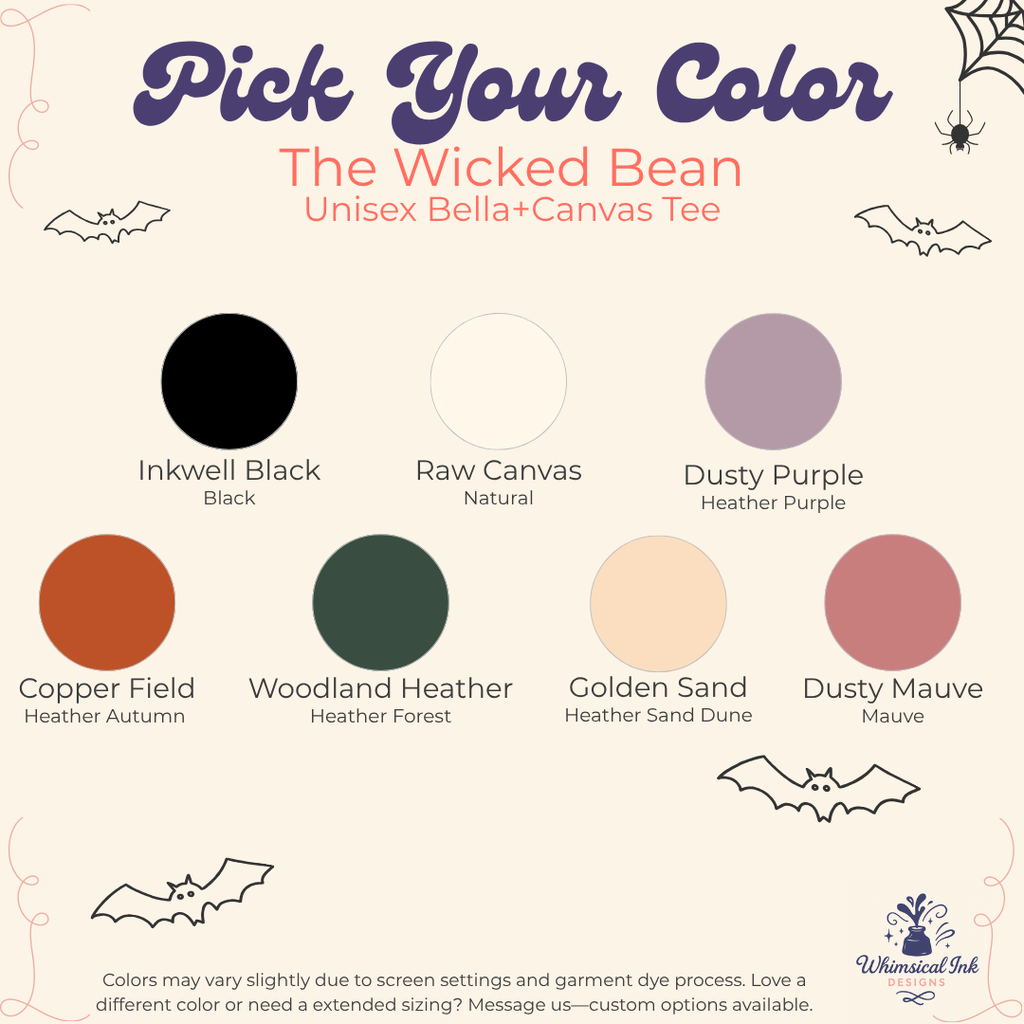 The Wicked Bean Halloween Coffee Shirt | Cute Spooky Coffee Tee