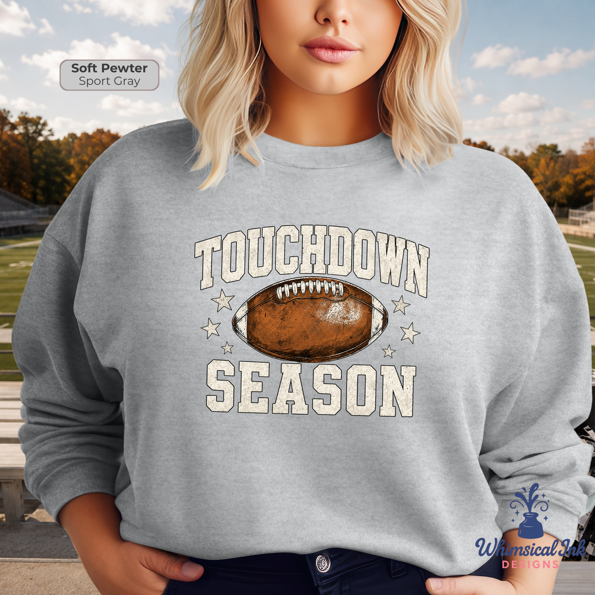 Touchdown Season Football Sweatshirt | Game Day Crewneck Sweatshirt